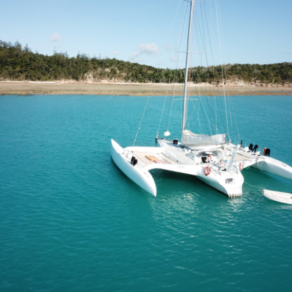 a small boat in a body of water
